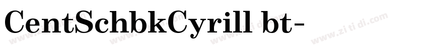 CentSchbkCyrill bt字体转换
